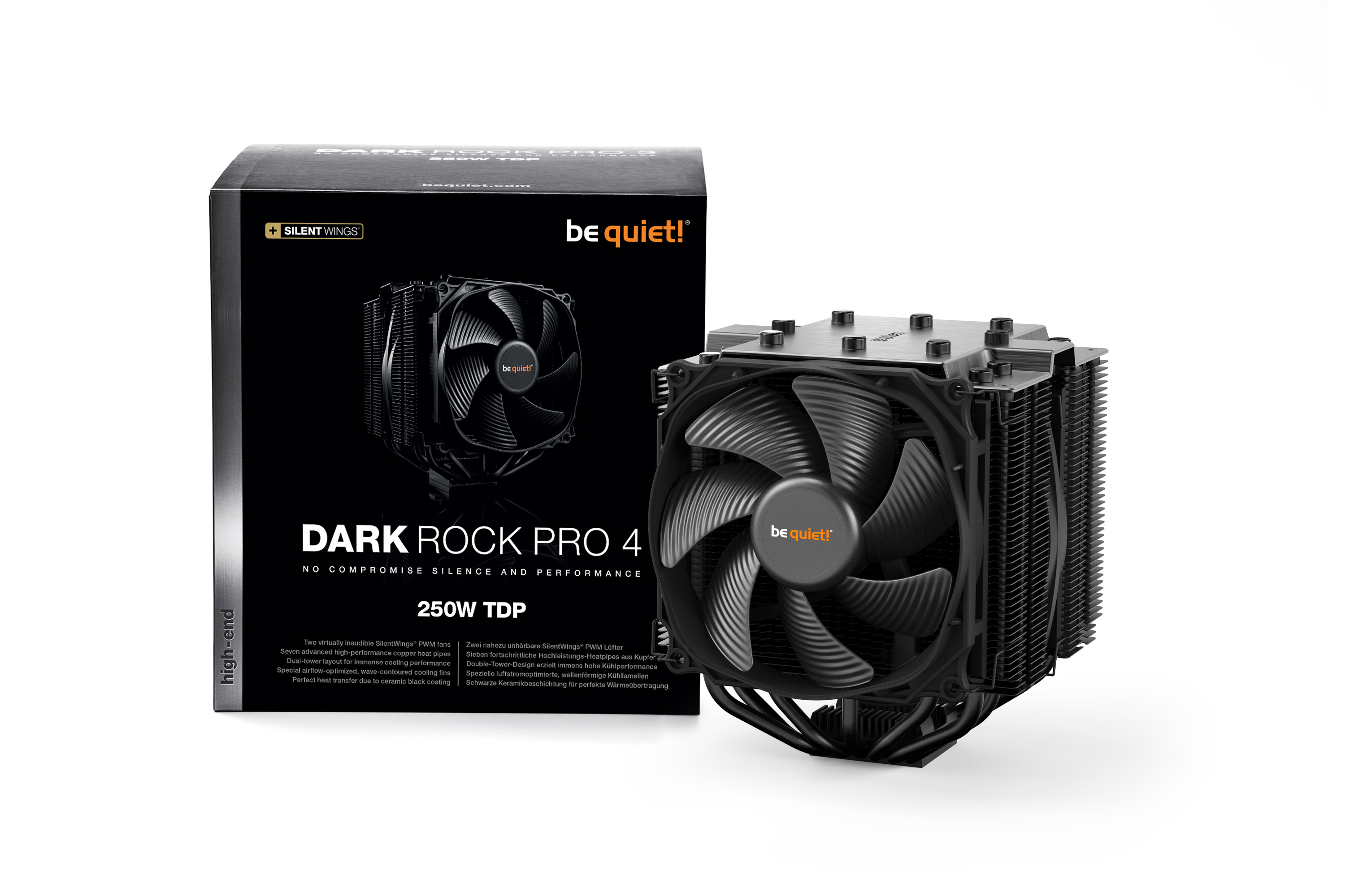 BE QUIET! DARK ROCK PRO 4 CPU Kühler, Schwarz