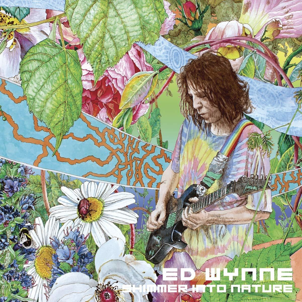 Albumcover mit einem Mann, der Gitarre spielt. Blumen und Blätter umgeben ihn, mit Albumtitel.