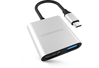 Hyper 3-in-1 USB-C Hub 4K-HDMI Zilver