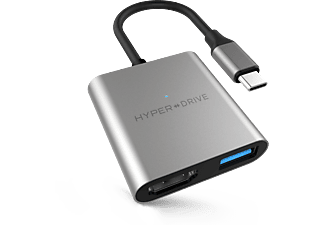 HYPER 3-in-1 USB-C Hub 4K-HDMI Grijs