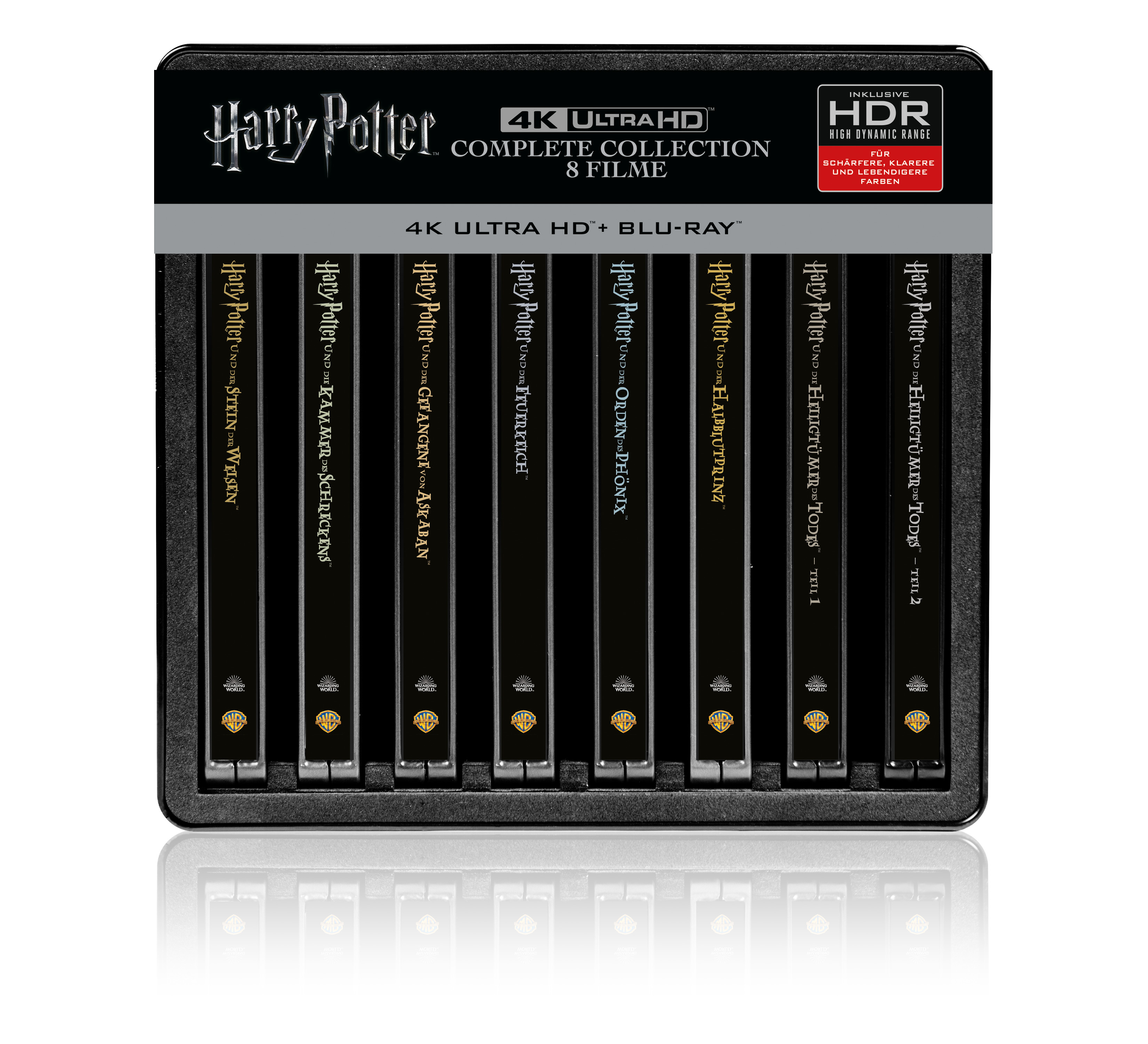 Harry Potter 4K Steelbook Complete Collection (16-Discs) 4K Ultra HD Blu-ray + Blu-ray