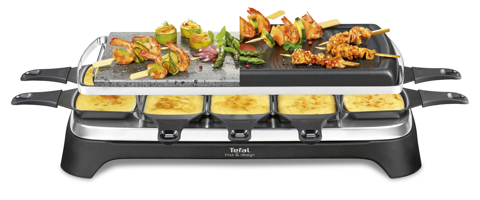 TEFAL RE45A8 GOURMETSET 10P STEEN&GRILLPL