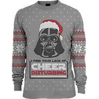 NUMSKULL Darth Vader Xmas Pullover L Pullover, Grau