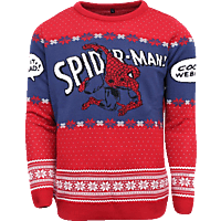 NUMSKULL Spider-Man Cool it Webhead Xmas Pullover M Pullover, Rot/Blau