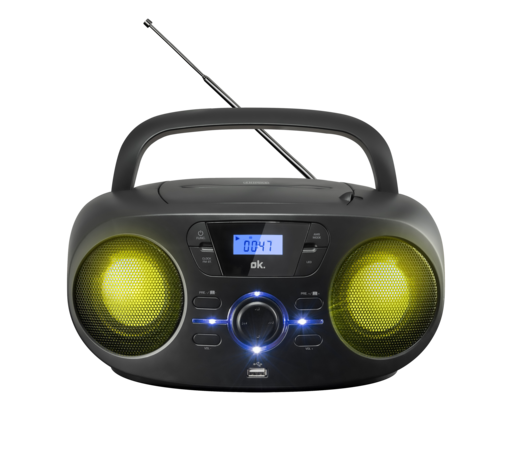 OK. ORC 333-B Radio/cd-speler Zwart