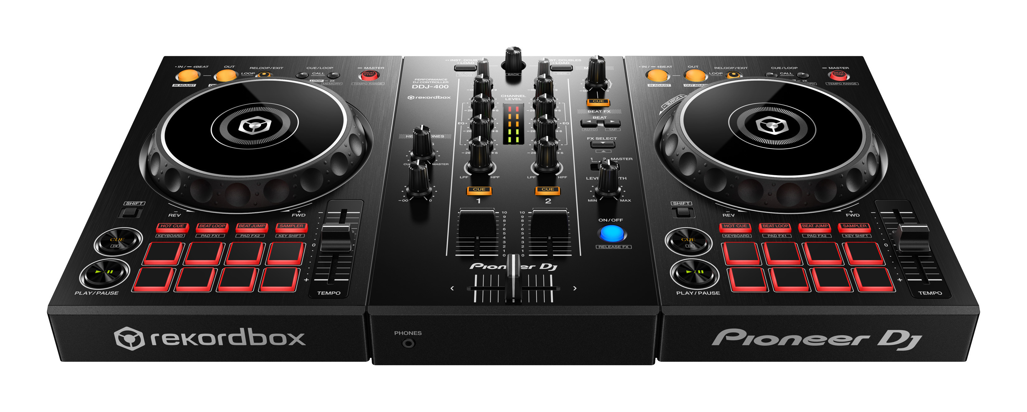 PIONEER DJ DDJ-400 DJ-Controller, Schwarz