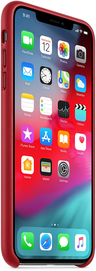 APPLE Cover Leather iPhone XS Max Rood (MRWQ2ZM/A)