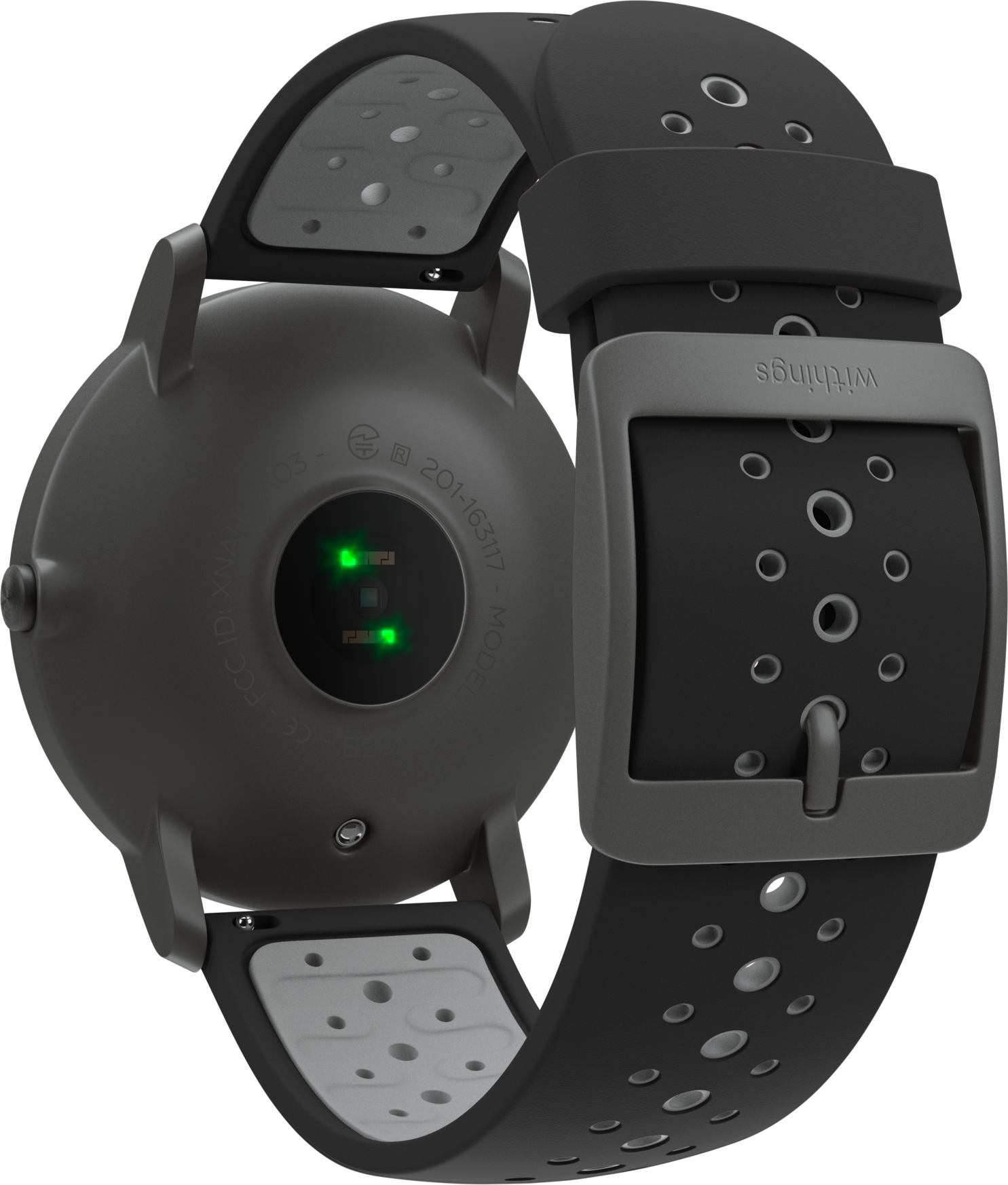 WITHINGS Steel HR Sport Zwart/Witte klok