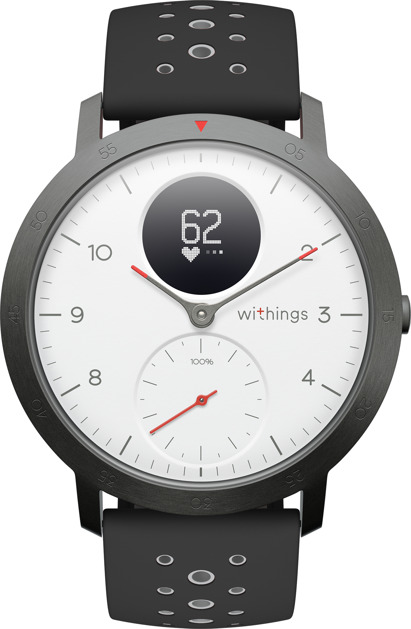 WITHINGS Steel HR Sport Zwart/Witte klok