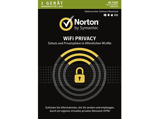 Norton WIFI Privacy 1.0 Vollversion, 1 Lizenz Windows, Android, Mac - [PC/MAC]