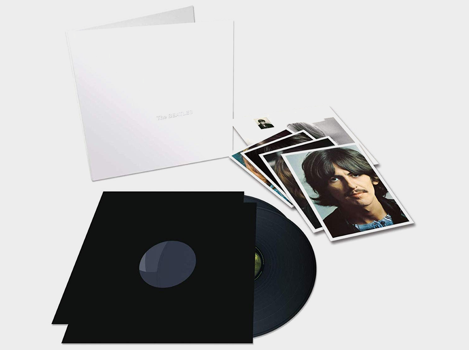 Vinil lemez készlet. Tartalmazza az album borítóját, fekete tasakokat és fotókat.