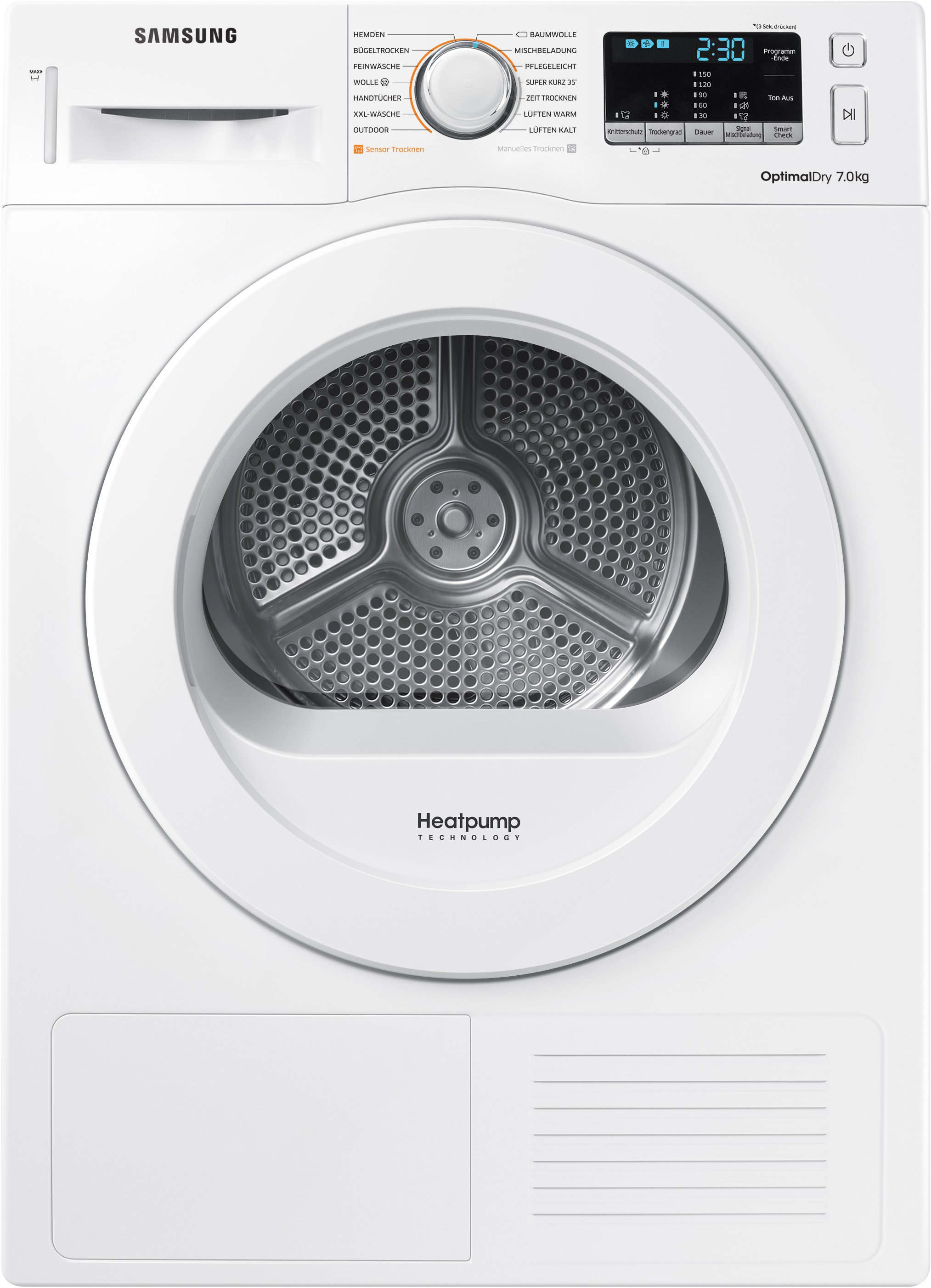SAMSUNG DV7FM5020KW/EG Wärmepumpentrockner (7 kg, A++, Weiß)