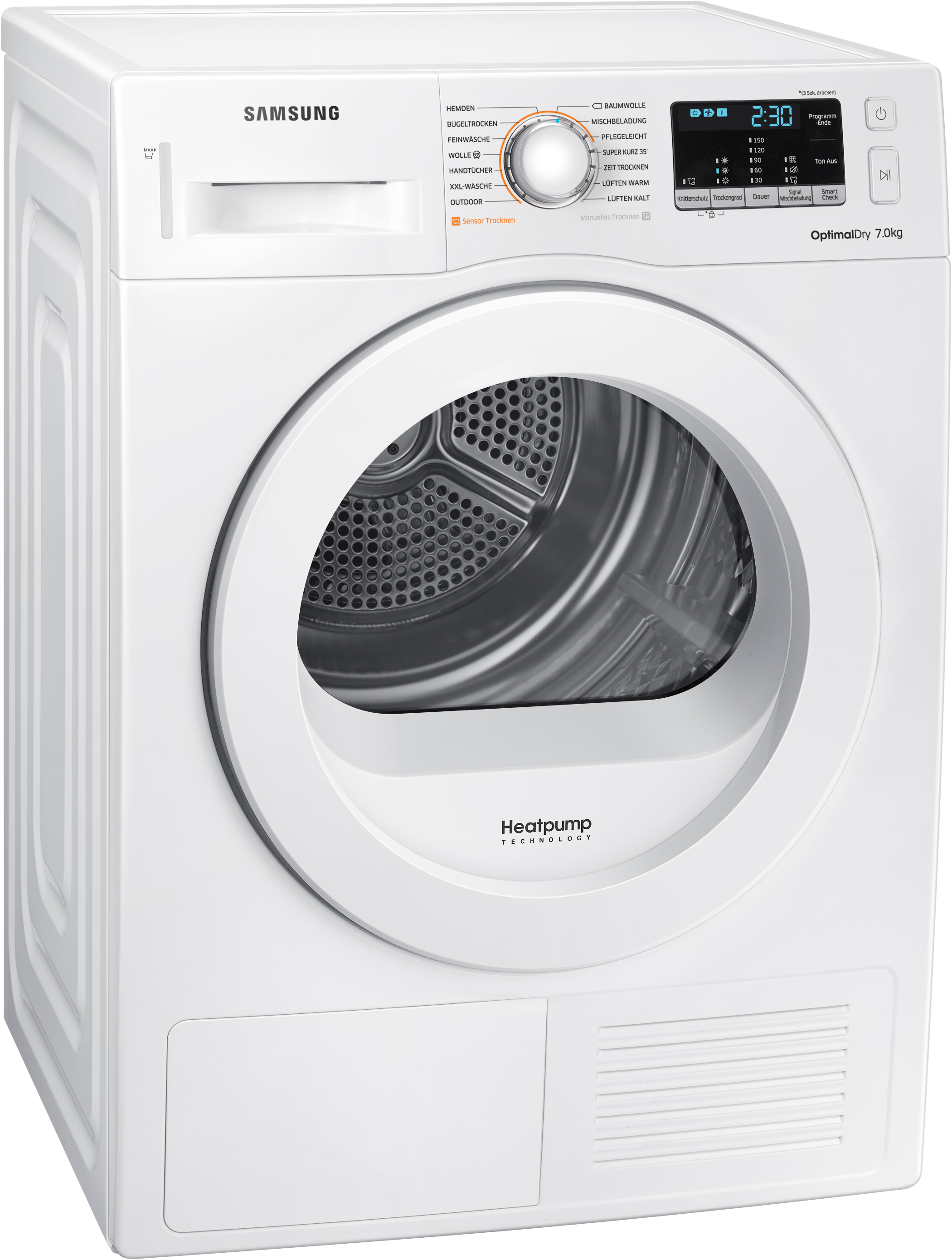 SAMSUNG DV7FM5020KW/EG Wärmepumpentrockner (7 kg, A++, Weiß)