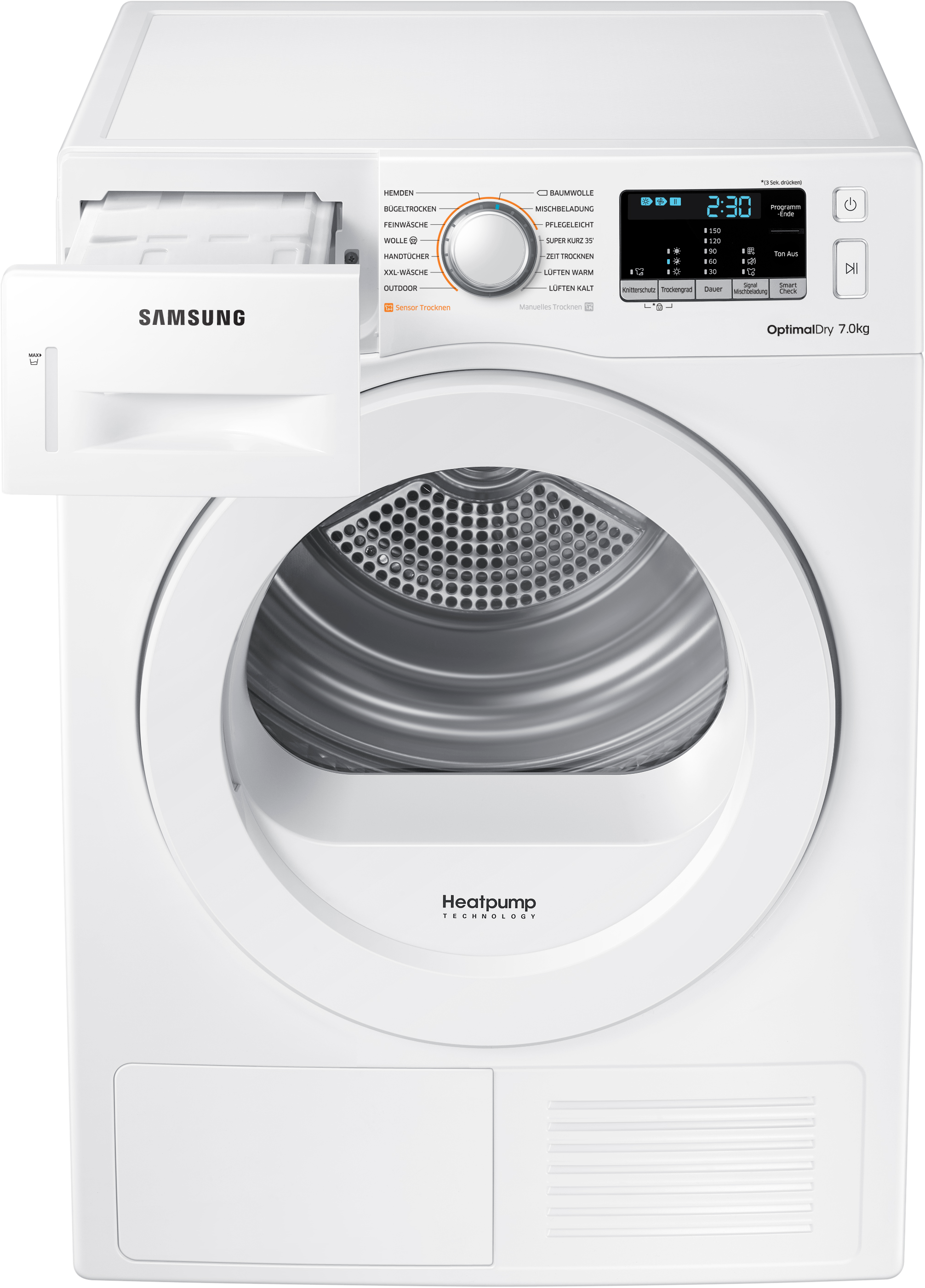 SAMSUNG DV7FM5020KW/EG Wärmepumpentrockner (7 kg, A++, Weiß)