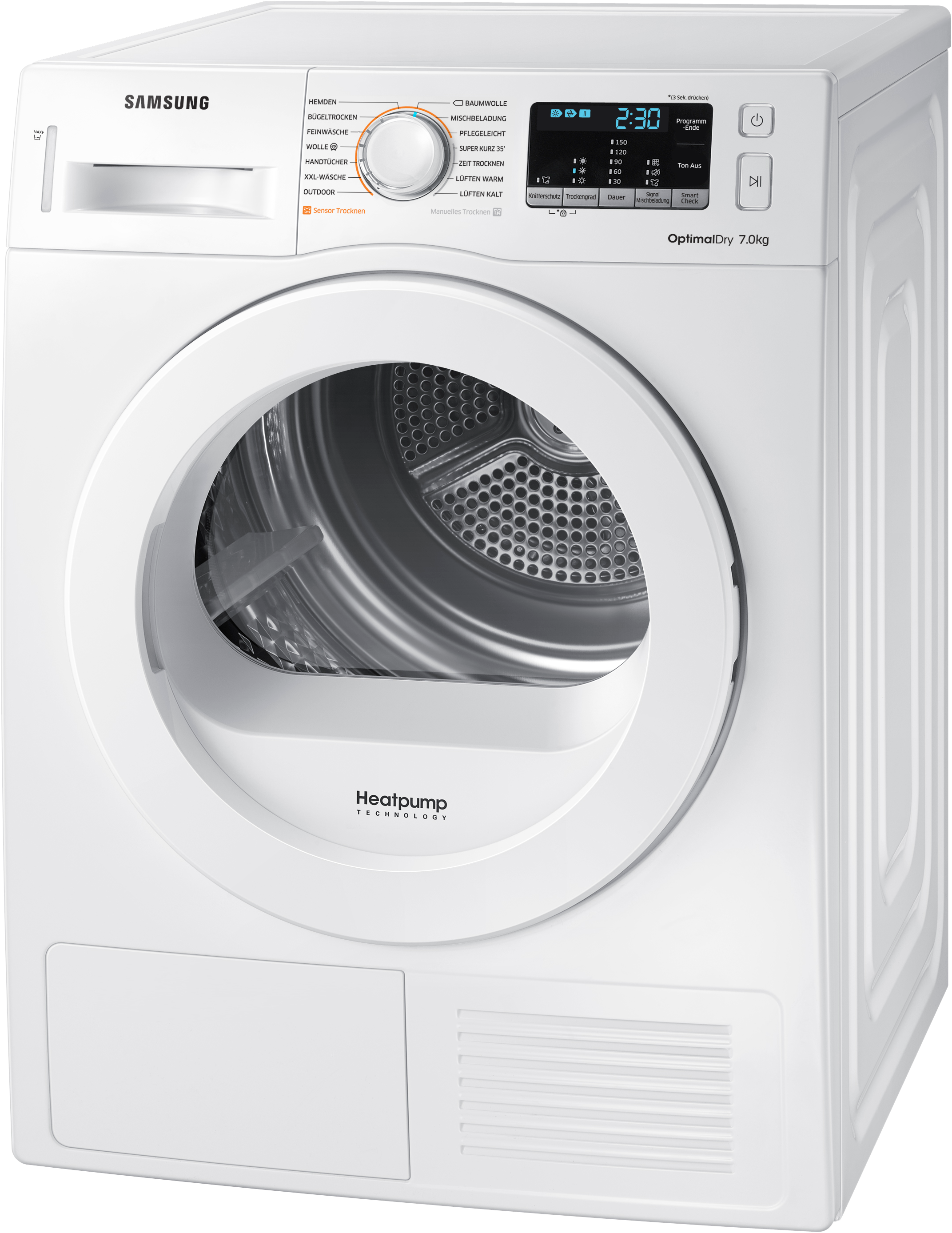 SAMSUNG DV7FM5020KW/EG Wärmepumpentrockner (7 kg, A++, Weiß)