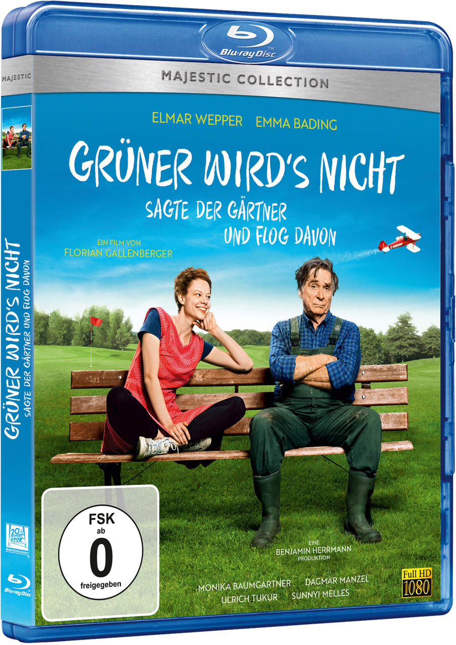 DVD-Hülle für "Grüner wird's nicht, sagte der Gärtner und flog davon". Mit Schauspielern und Titel.