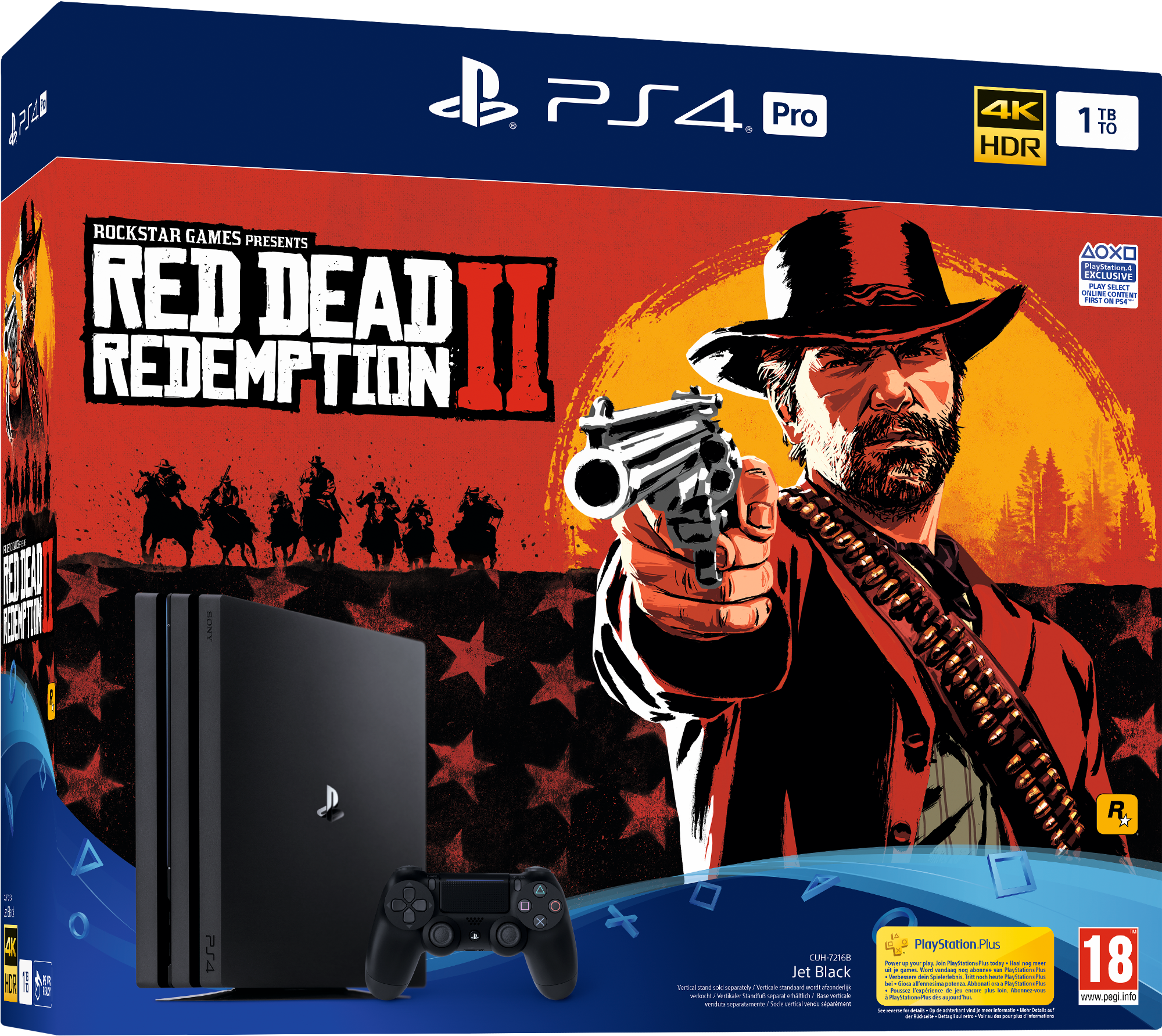 PLAYSTATION PS4 Pro 1 TB Zwart + Red Dead Redemption 2 FR
