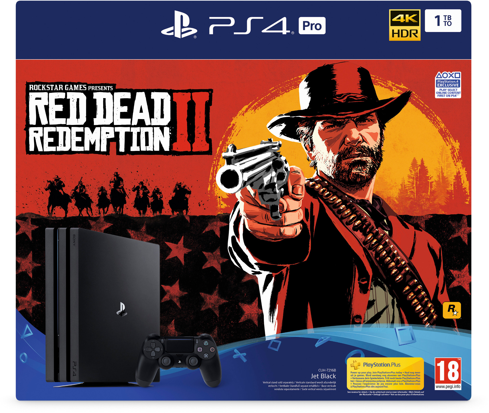 PLAYSTATION PS4 Pro 1 TB Zwart + Red Dead Redemption 2 FR