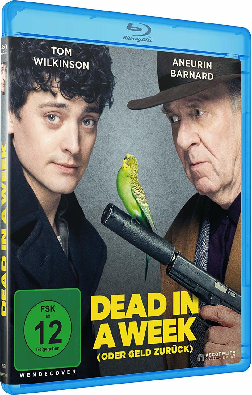 DVD-Cover mit zwei Männern, Vogel und Pistole, blaue Hülle.