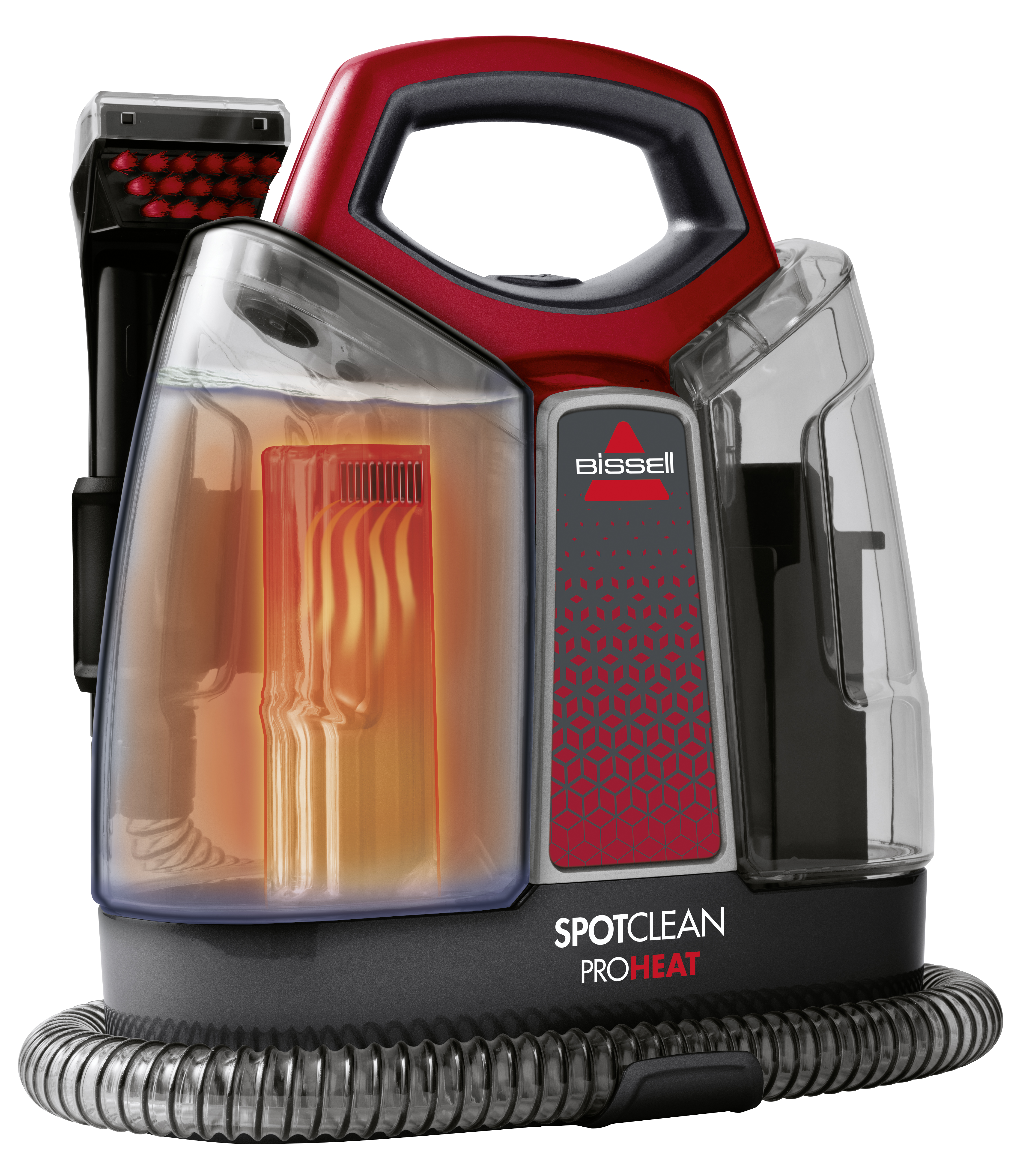 BISSELL 36988 SpotClean ProHeat Elekrischer Waschsauger, Rot/Grau