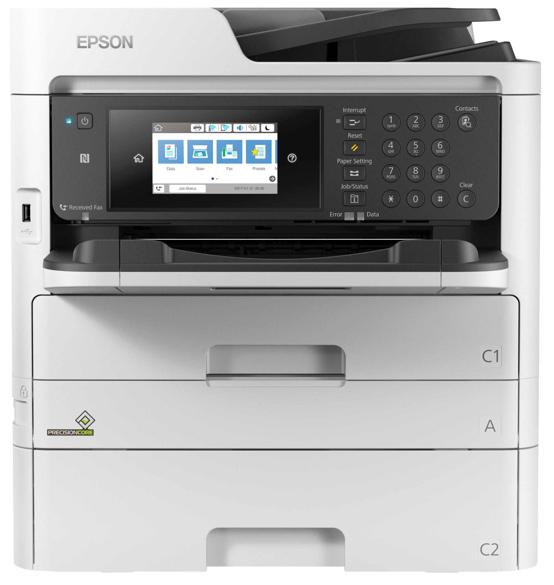Impresora multifunción - Epson WorkForce Pro WF-C5710DWF, Inyección tinta, 34 ppm, 250 hojas,