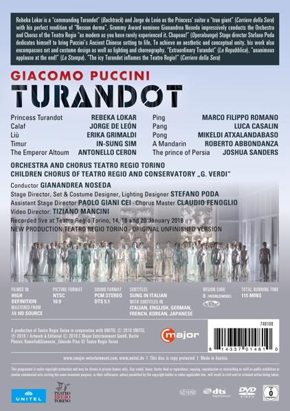 Rebeka Lokar, Jorge De León, Erika Grimaldi, In-sung Sim, Orchestra And Chorus Teatro Regio Torino - Turandot  - (DVD)