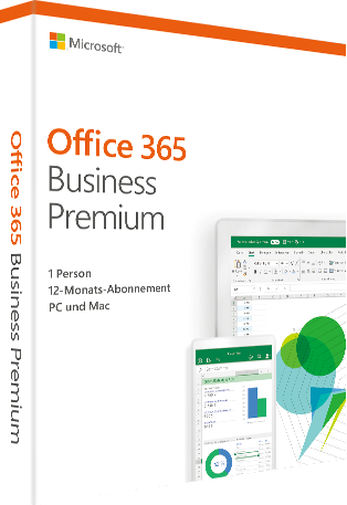 Office 365 Business Premium 2019 (1 Benutzer/15 Geräte/1 Jahr) - PC/MAC - Deutsch