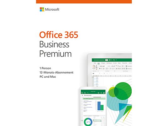 Office 365 Business Premium 2019 (1 Benutzer/15 Geräte/1 Jahr) - PC/MAC - Deutsch