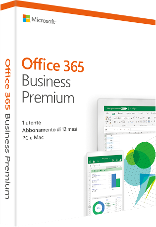 Office 365 Business Premium 2019 (1 utente/15 dispositivi/1 anno) - PC/MAC - Italienisch
