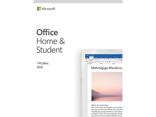 Office Home & Student 2019 (1 Benutzer/1 Gerät/Dauerlizenz) - PC/MAC - Tedesco