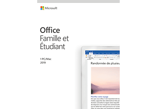 Office Famille et Étudiant 2019 (1 utilisateur/1 appareil/Licence perpétuelle) - PC/MAC - Français