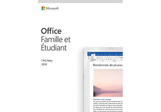 Office Famille et Étudiant 2019 (1 utilisateur/1 appareil/Licence perpétuelle) - PC/MAC - Francese