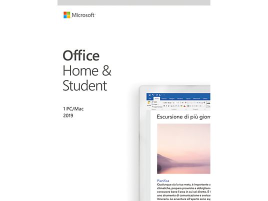 Office Home & Student 2019 (1 utente/1 dispositivo/Licenza perpetua) - PC/MAC - Italiano