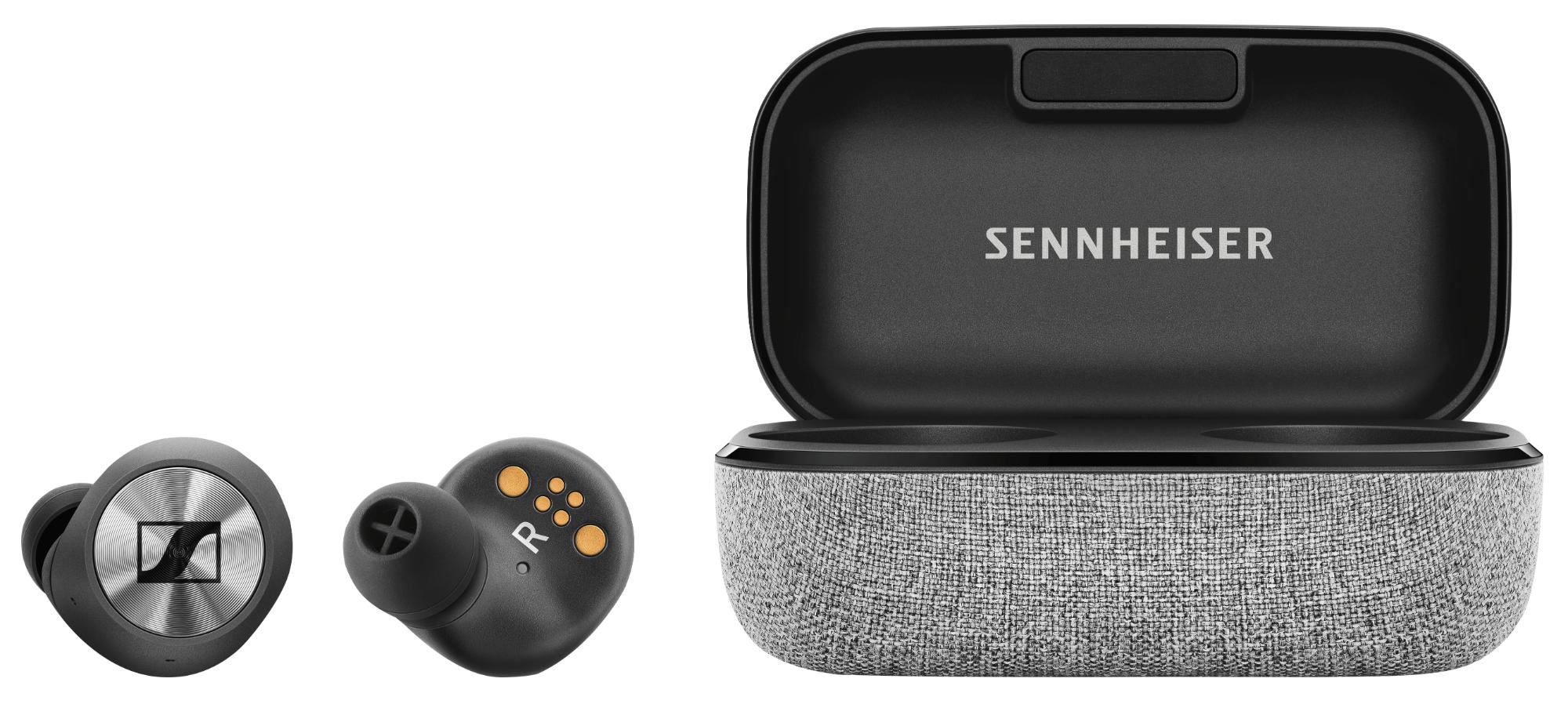 Kopfhörer Bluetooth Wireless, Schwarz/Silber In-ear SENNHEISER True MOMENTUM