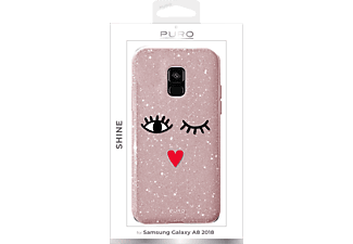 PURO Shine Eyes, Backcover, Samsung, Galaxy A8 (2018), Roségold