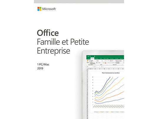 Office Famille et Petite Entreprise 2019 (1 utilisateur/1 appareil/Licence perpétuelle) - PC/MAC - Francese