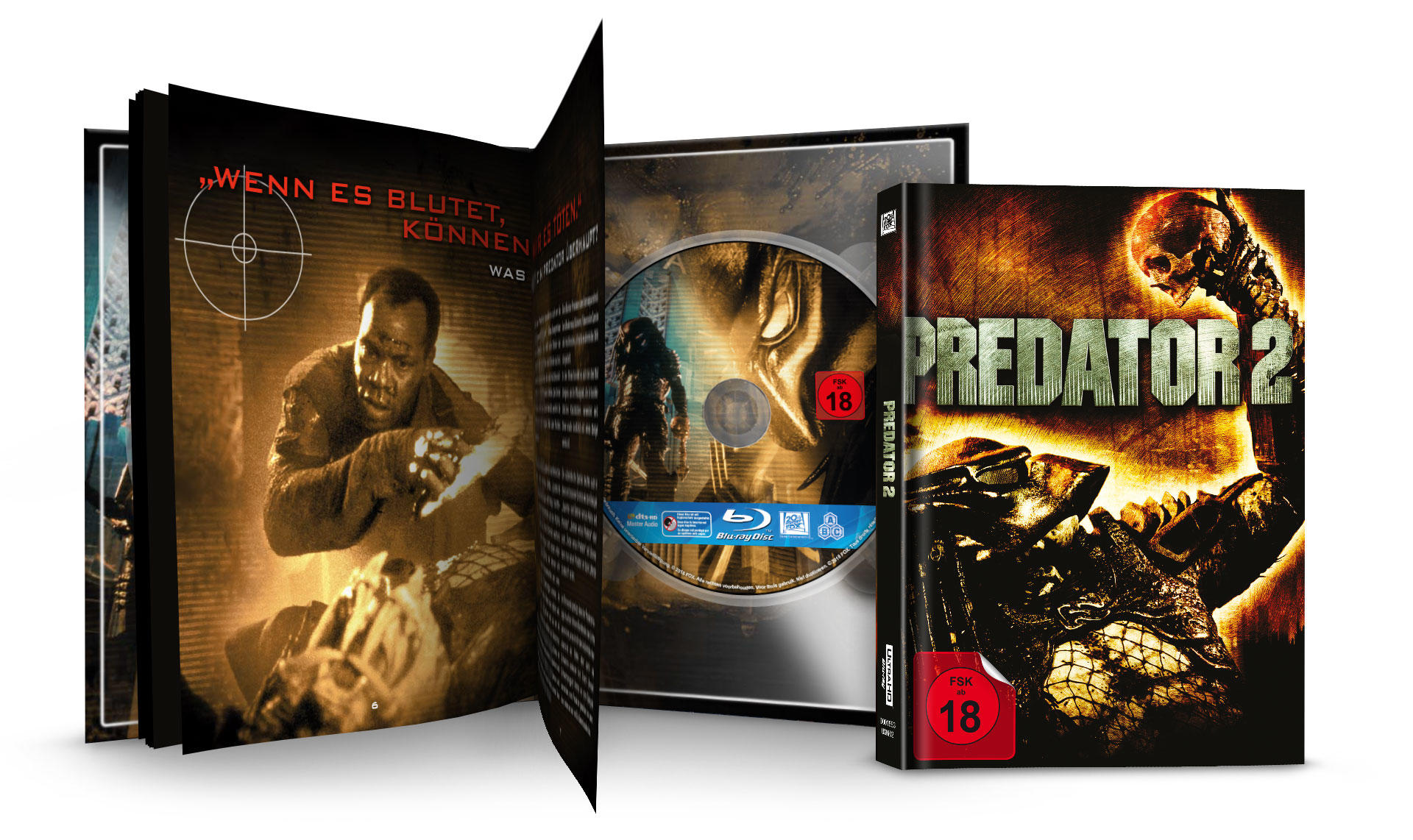 Predator 2 UHD (Media Book) Exklusiv  Cover A 4K Ultra HD Blu-ray + Blu-ray