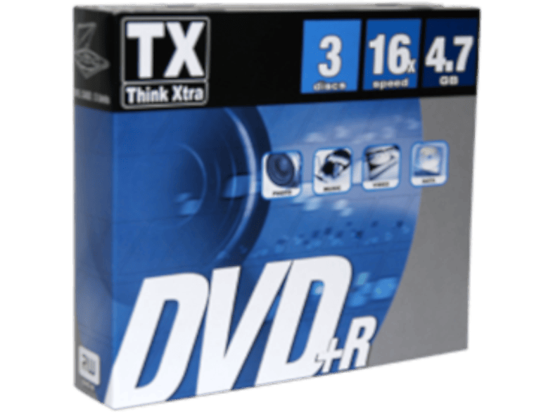 TX Pack 3 DVD+R 4.7 GB 16x (5060046674356)