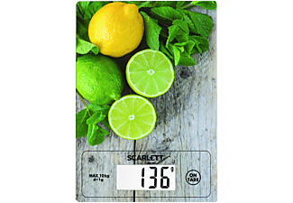SCARLETT SCKS57P21 Konyhai mérleg, digitális, citrom&lime minta, 10 kg