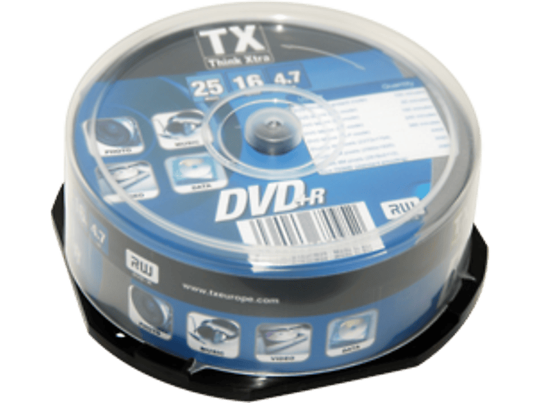 TX Pack 25 DVD+R 4.7 GB 16x