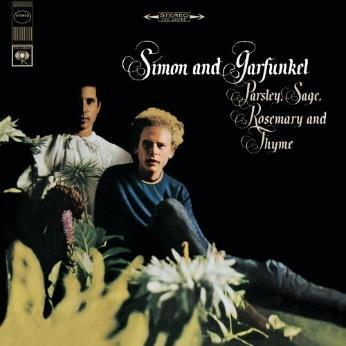 Albumcover: Simon and Garfunkel. Zwei Männer, einer blond, mit schwarzem Hintergrund.