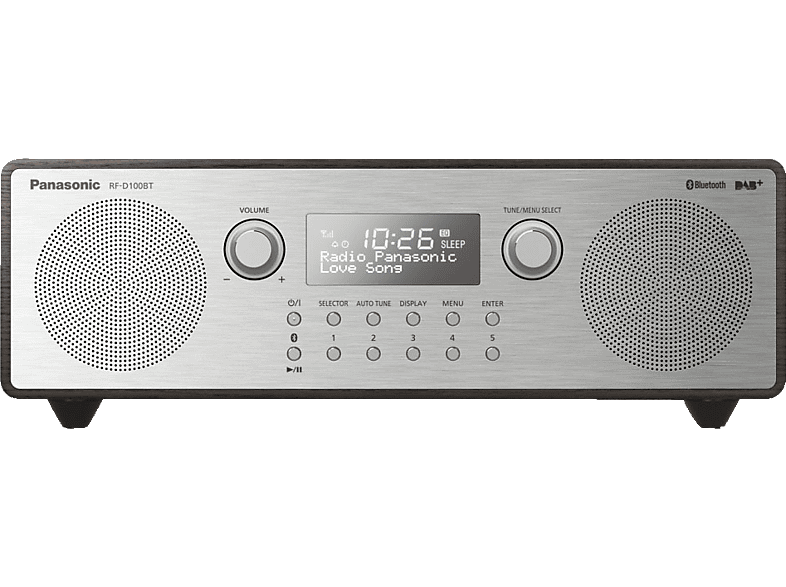 PANASONIC RFD100BT DAB+ Radio mit Bluetooth, DAB+ Tuner/ Analog Tuner