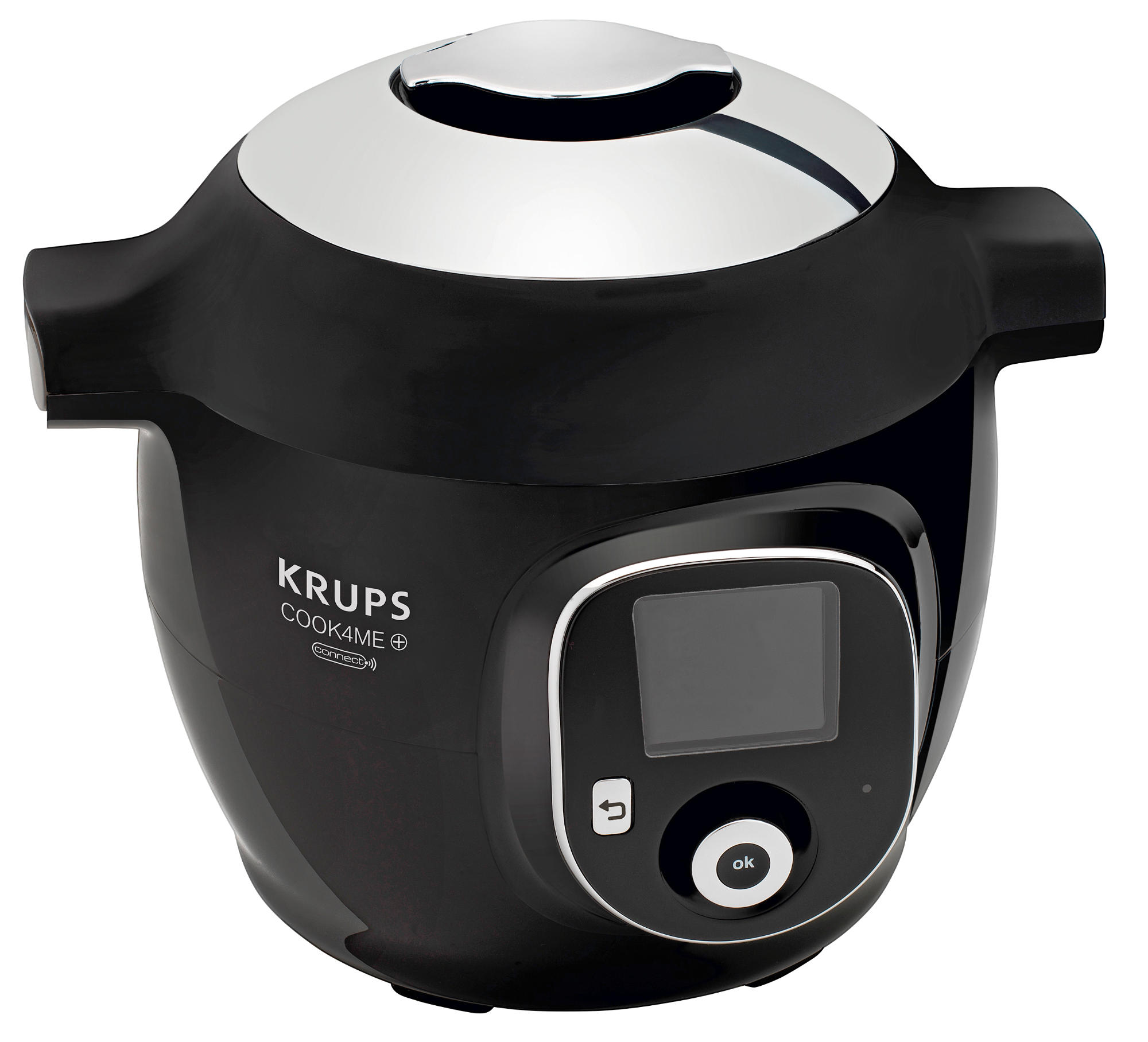 KRUPS Multikocher CZ7158 Cook4Me+ Connect Multikocher Schwarz/Grau (Rührschüsselkapazität: 6 l, 1600 Watt)