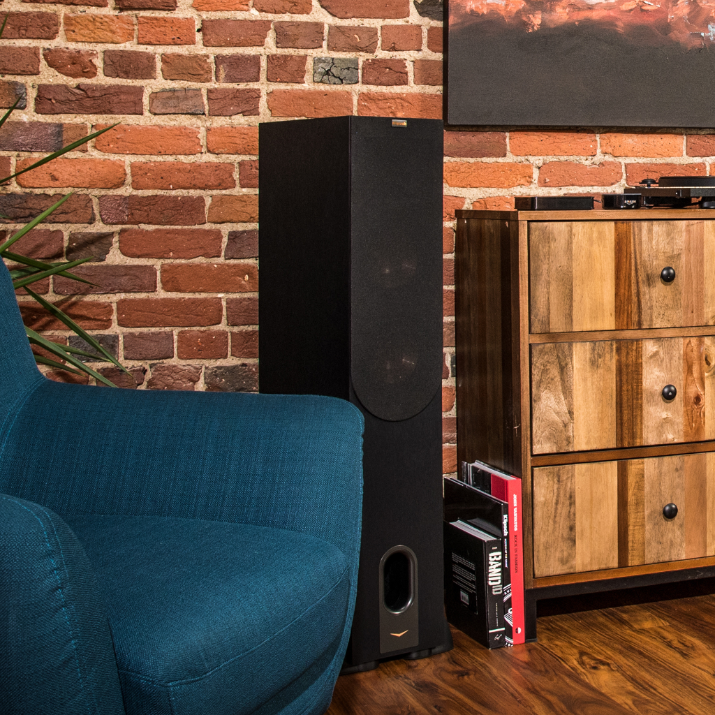 KLIPSCH R-28PF aktív álló hangfalpár, fekete