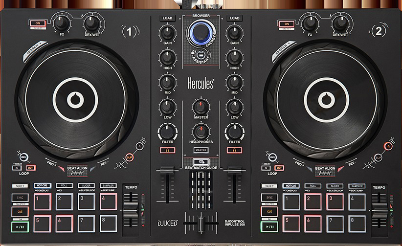HERCULES Inpulse 300 DJ Controller, Schwarz