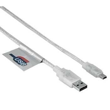 Cable USB - Hama 041533, USB 2.0 A-MINI USB B, 1.8 metros, Gris