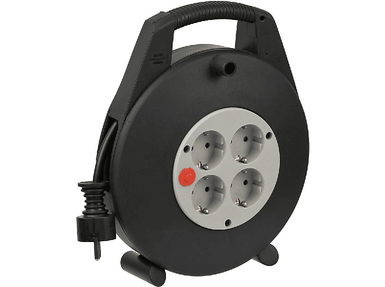 Brennenstuhl Compact And light weight cable reel 10.0 alargador con base bnhasp08 negro y gris varioline enrollacables 4 enchufes de 10 corte bobina tomas 10m. 1093200