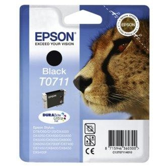 Embalaje de cartucho de tinta Epson con imagen de guepardo.
