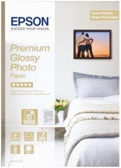 Papel fotográfico - Epson Premium Glossy Photo Paper, A4, 15 unidades y 255 gramos
