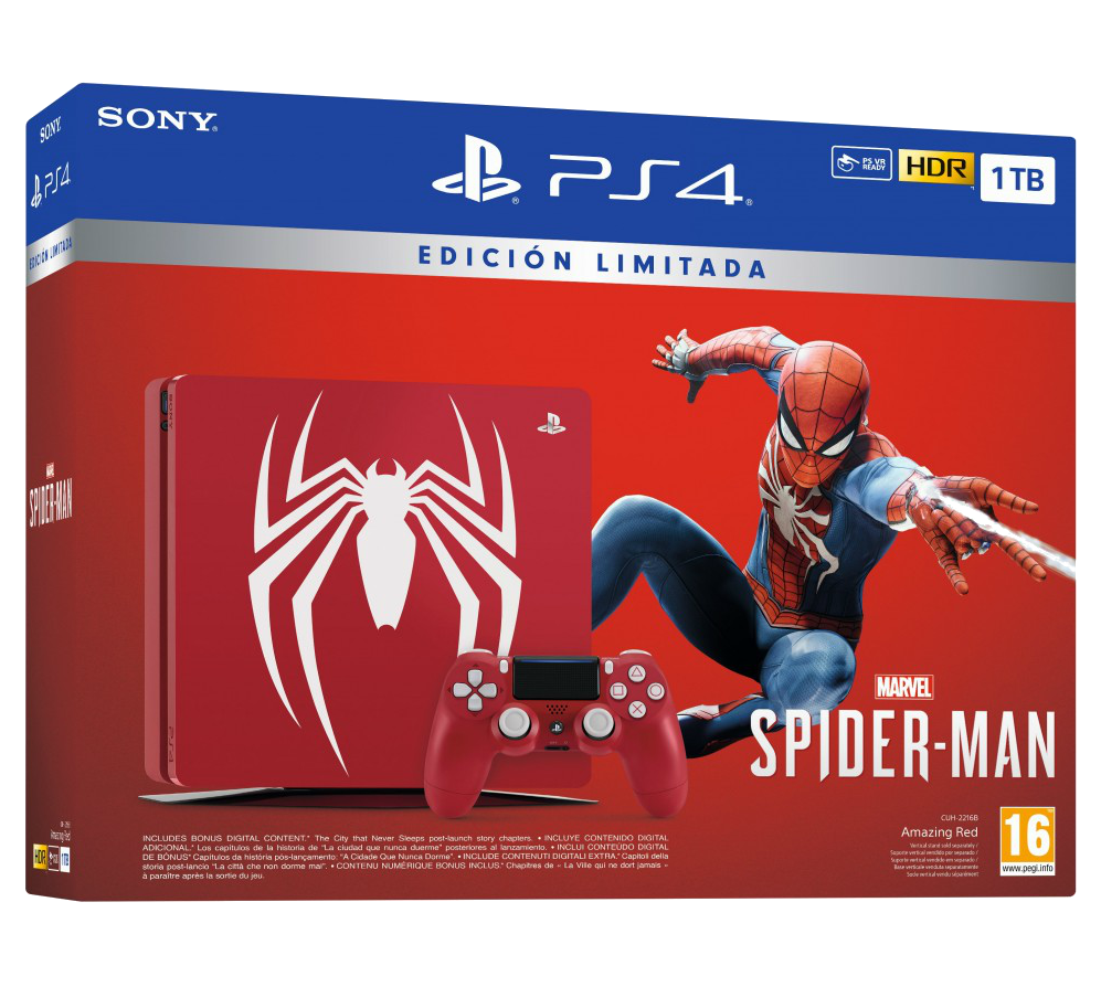 Consola - PS4 1TB Spider-Man